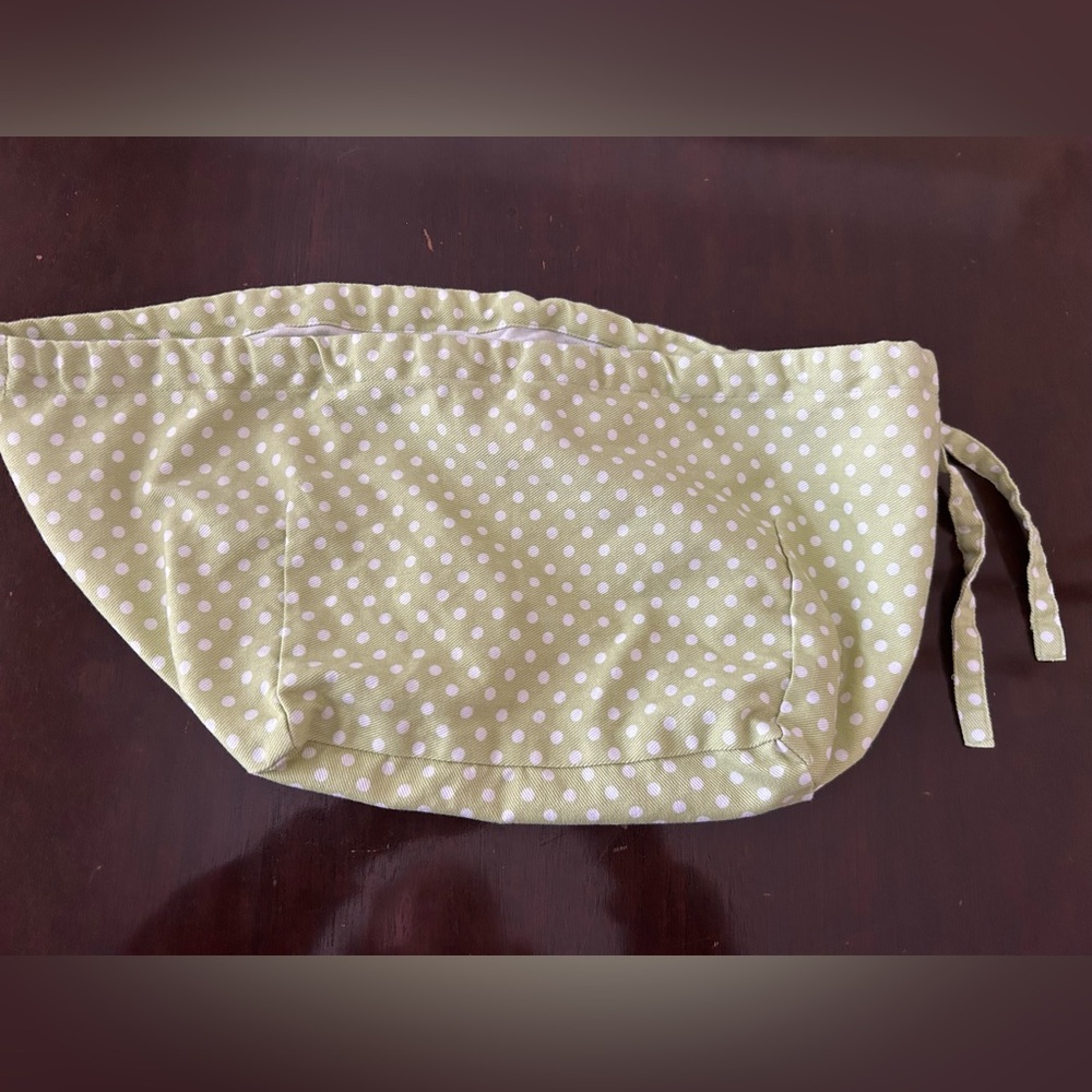 Pottery Barn Kids Light Green Polka Dot Basket Liner